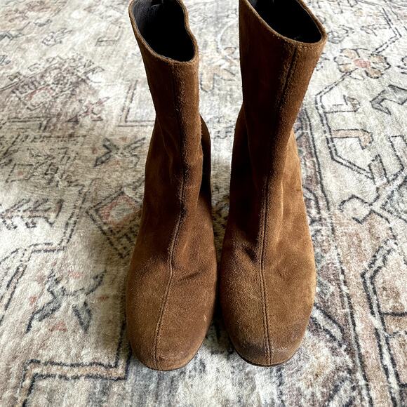 Free People Cecile Calf Booties Brown Suede Leather Classic Boots SZ EU 36 - Picture 6 of 12